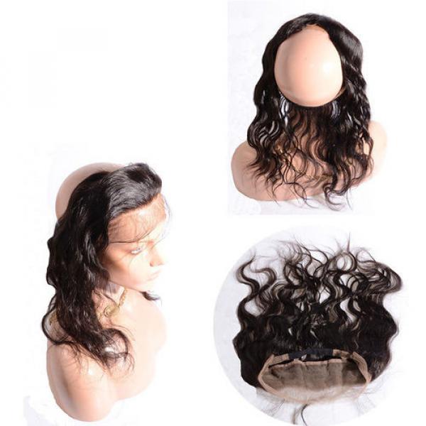 360 Lace Band Frontal Wavy 22x2inch Peruvian Virgin Human Hair Lace Back Frontal #1 image