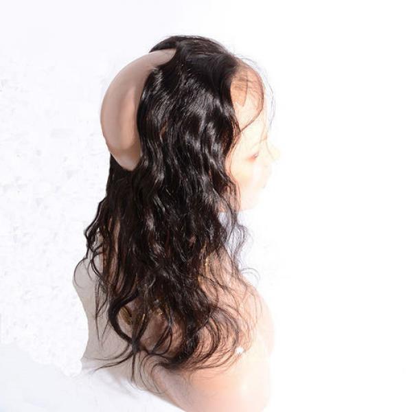 360 Lace Band Frontal Wavy 22x2inch Peruvian Virgin Human Hair Lace Back Frontal #4 image