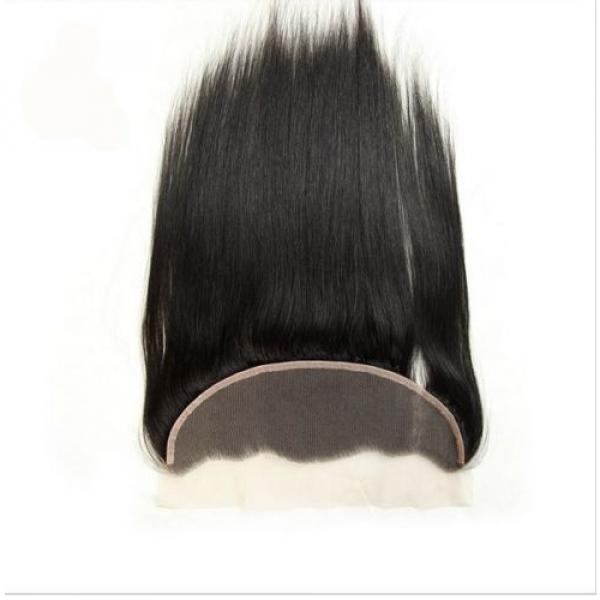 13X2 Ear to Ear Lace Straight Frontal Closure + 3 Pcs Peruvian Virgin Human Hair #4 image