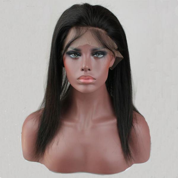 360 Lace Band Frontal Back Closure Peruvian Virgin Human Hair Straight 22x4inch #2 image
