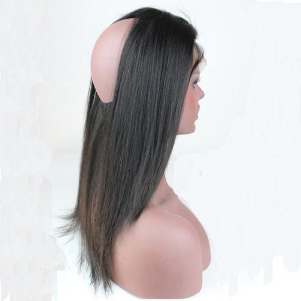 360 Lace Band Frontal Back Closure Peruvian Virgin Human Hair Straight 22x4inch #4 image