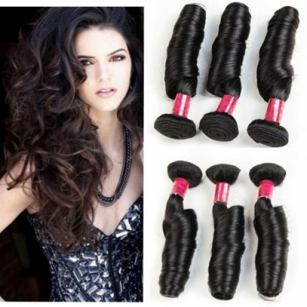3 Bundles 300g Brazilian Peruvian Human Hair Weaves Virgin Spring Curl Hair Weft #1 image