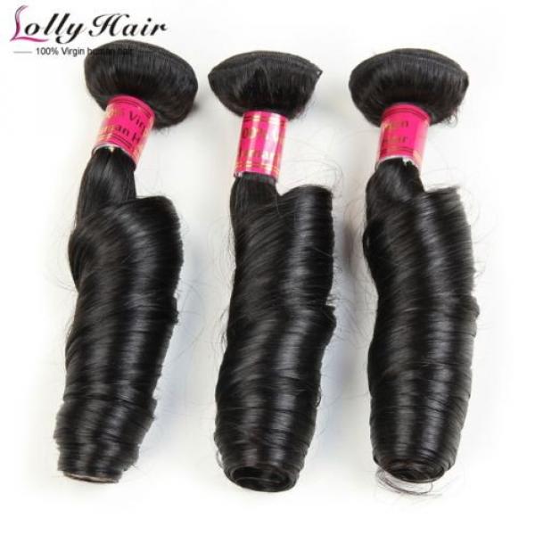3 Bundles 300g Brazilian Peruvian Human Hair Weaves Virgin Spring Curl Hair Weft #2 image