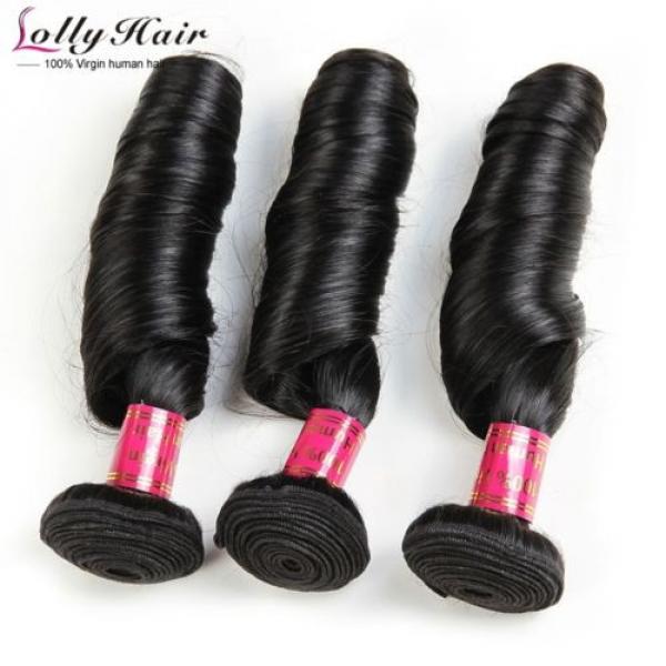 3 Bundles 300g Brazilian Peruvian Human Hair Weaves Virgin Spring Curl Hair Weft #3 image
