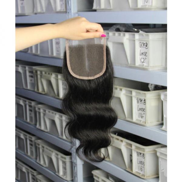 Unprocessed Virgin Peruvian Human Hair Bundles With Lace Band Closure Wholesale #3 image