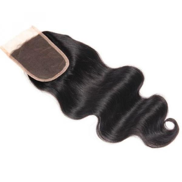Unprocessed Virgin Peruvian Human Hair Bundles With Lace Band Closure Wholesale #4 image
