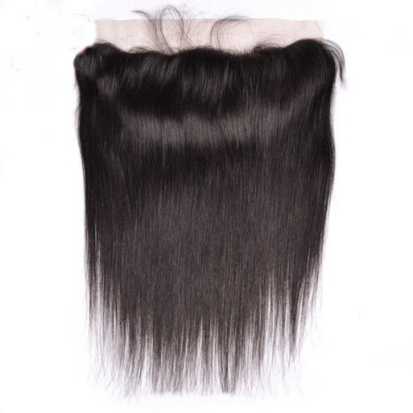 Peruvian Virgin Straight Human Hair 4Bundles/200g with 1pc Lace Frontal 13x4inch #5 image