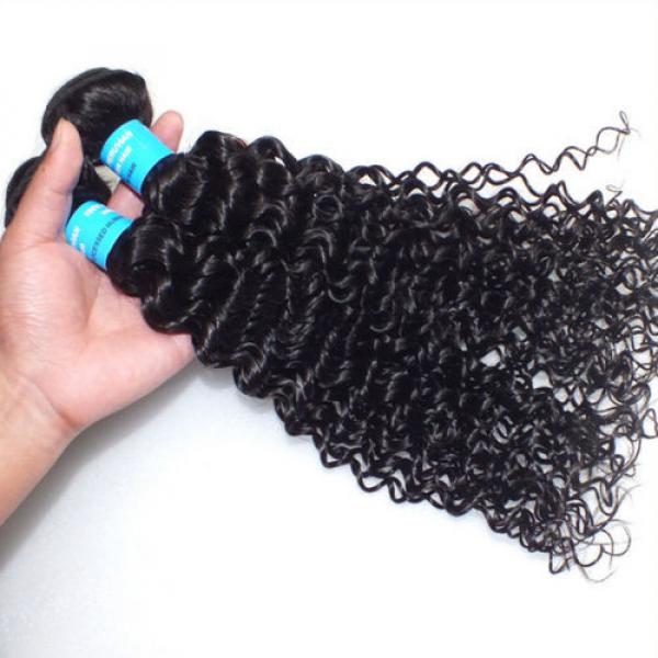 4 Bundles(10&#034;+12&#034;+14&#034;+16&#034;)/200g Virgin Peruvian Curly Weave Human Hair Extension #3 image