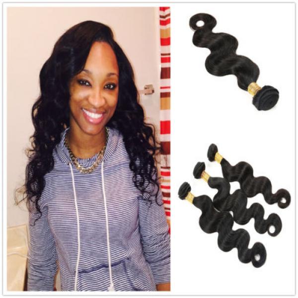 7A Peruvian Remy Hair Body Wave Hair Wefts Human Virgin Hair Weaves 16 inch #1 image