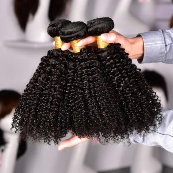 Peruvian Kinky Curly Virgin Hair 3 Bundle 300g Curly Weave Human Hair Extensions #2 image