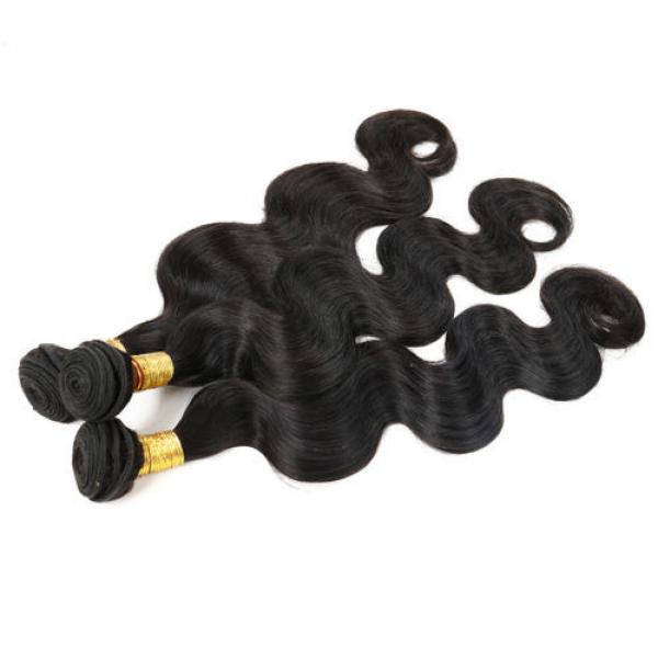 7A Peruvian Remy Hair Body Wave Hair Wefts Human Virgin Hair Weaves 16 inch #5 image