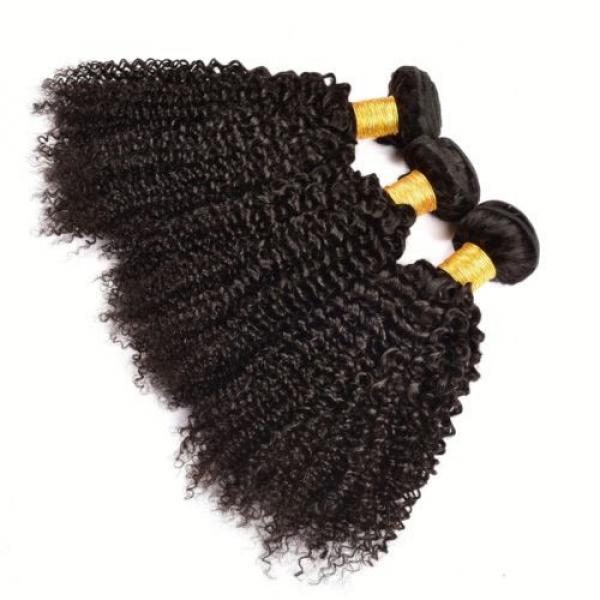 Peruvian Kinky Curly Virgin Hair 3 Bundle 300g Curly Weave Human Hair Extensions #5 image