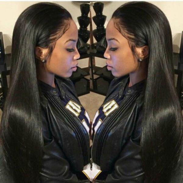 PERUVIAN BLEACHED KNOTS VIRGIN HUMAN HAIR 13X4 LACE FRONTAL FREE/TWO/THREE PART #1 image