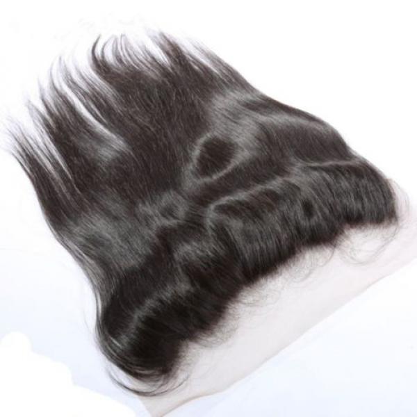 PERUVIAN BLEACHED KNOTS VIRGIN HUMAN HAIR 13X4 LACE FRONTAL FREE/TWO/THREE PART #2 image