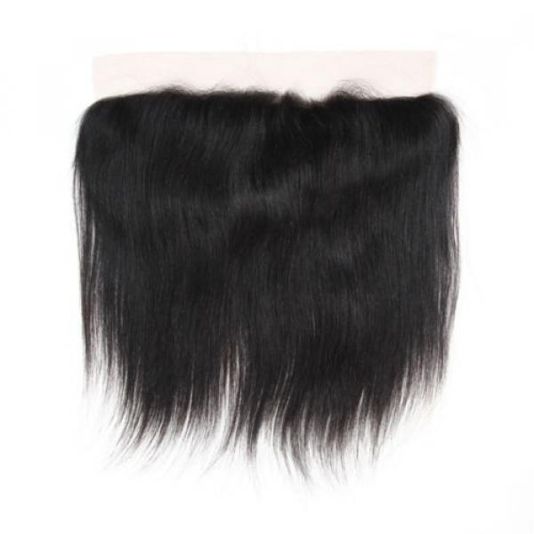 PERUVIAN BLEACHED KNOTS VIRGIN HUMAN HAIR 13X4 LACE FRONTAL FREE/TWO/THREE PART #3 image