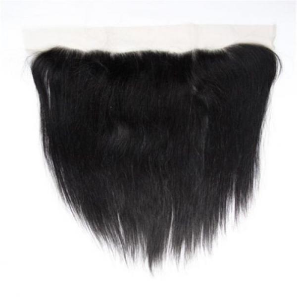 PERUVIAN BLEACHED KNOTS VIRGIN HUMAN HAIR 13X4 LACE FRONTAL FREE/TWO/THREE PART #4 image