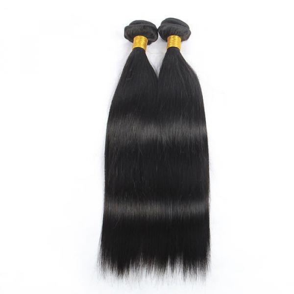 Peruvian Virgin Hair Straight 2 Bundles Hair Weft &amp; 1pc 360 Lace Frontal 22x4x2 #3 image