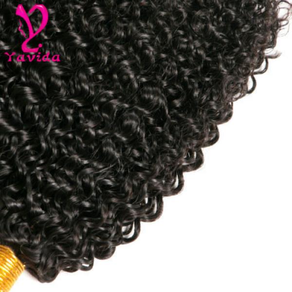 7A 100% Peruvian Virgin Hair Kinky Curly Human Hair Extensions Weft 4 Bundles #5 image