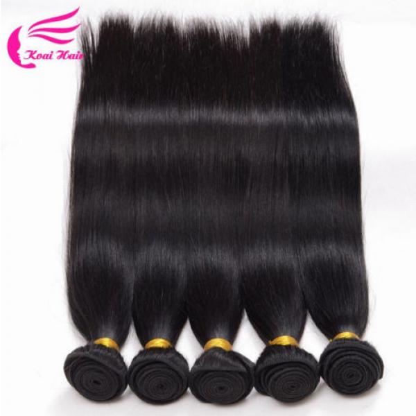 13x4 Straight Full Lace Frontal Closure With 7a Peruvian Virgin Hair 3 Bundles #2 image