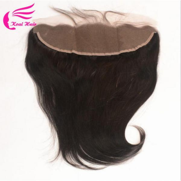 13x4 Straight Full Lace Frontal Closure With 7a Peruvian Virgin Hair 3 Bundles #3 image