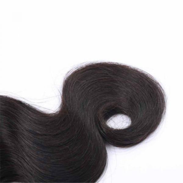 Virgin Peruvian Body Wave Hair 4 Bundles Hair Weft with Lace Closure by DHL ship #3 image