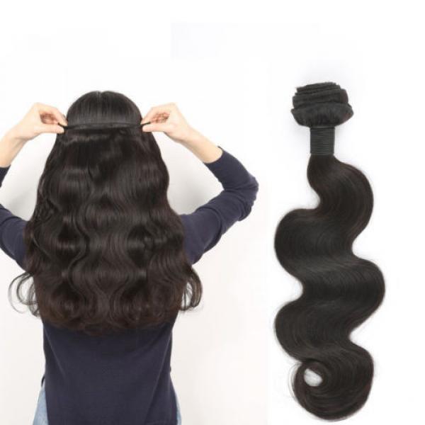 Virgin Peruvian Body Wave Hair 4 Bundles Hair Weft with Lace Closure by DHL ship #5 image