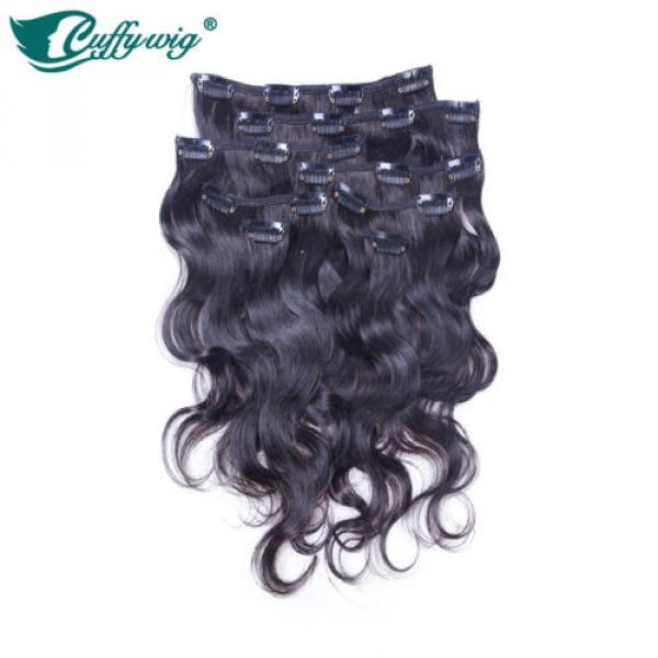 Body Wave Peruvian Virgin 100% Human Hair Clip-In Hair Extension For Black Women #2 image