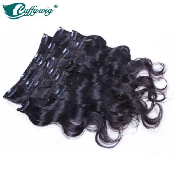 Body Wave Peruvian Virgin 100% Human Hair Clip-In Hair Extension For Black Women #3 image