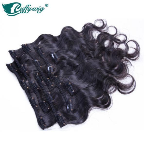 Body Wave Peruvian Virgin 100% Human Hair Clip-In Hair Extension For Black Women #4 image