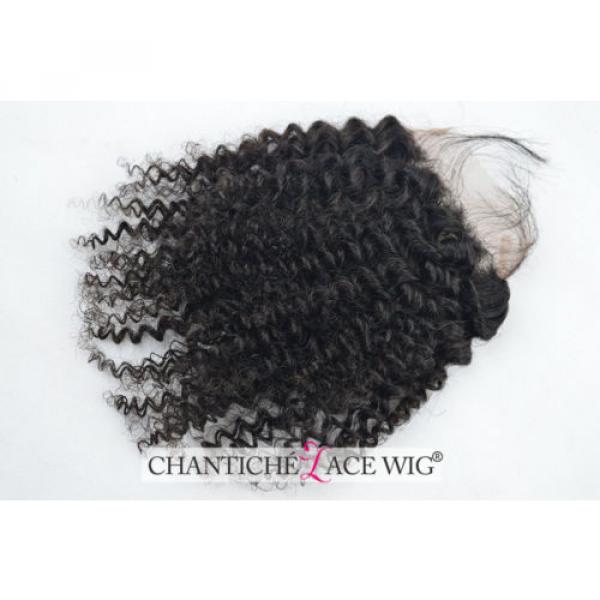 Best Curly Virgin Human Hair Lace Closures Peruvian Remy Kinky Curly Extensions #2 image