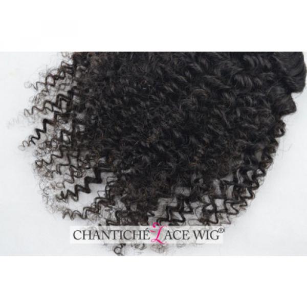 Best Curly Virgin Human Hair Lace Closures Peruvian Remy Kinky Curly Extensions #4 image