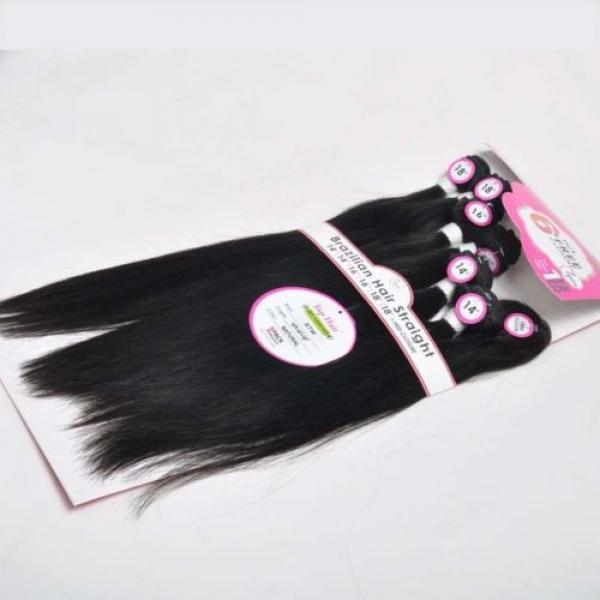 Virgin Peruvian 6 Bundles Human Hair Weave +1 Pcs Lace Closure Hair Extensions #5 image