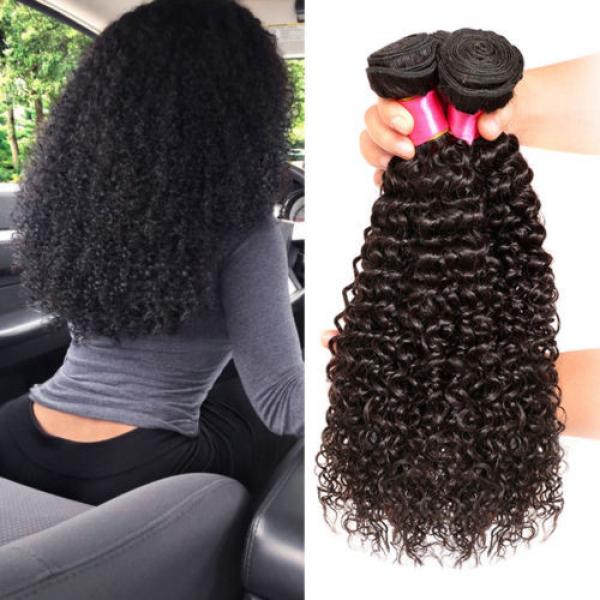 3 Bundles Kinky Curly Weft Real Peruvian Remy Virgin Human Hair Extensions 300g #1 image
