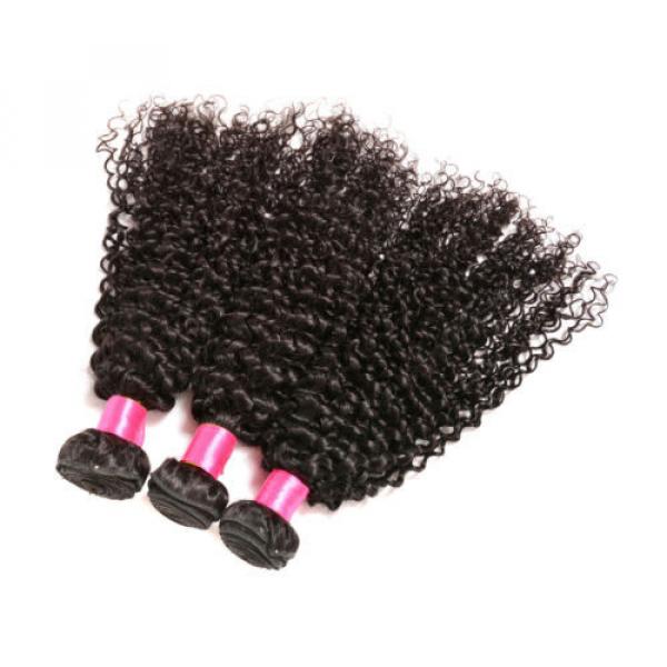 3 Bundles Kinky Curly Weft Real Peruvian Remy Virgin Human Hair Extensions 300g #5 image