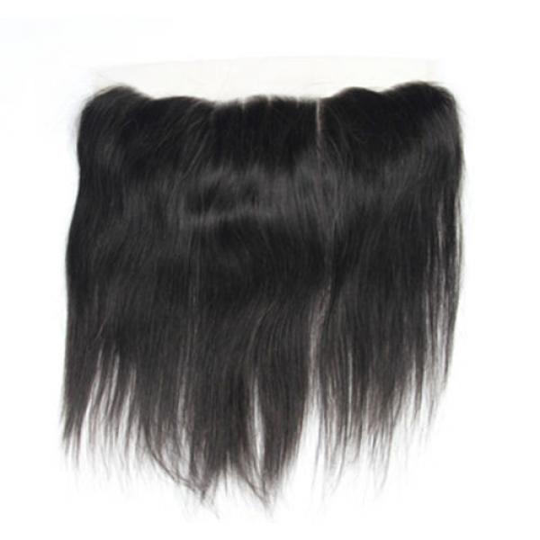 Unprocessed Peruvian Virgin Hair Lace Frontal 13&#034;x4&#034; Straight Silk Base 8&#034;-22&#034; #2 image