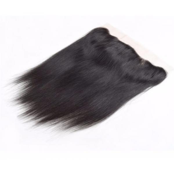 Unprocessed Peruvian Virgin Hair Lace Frontal 13&#034;x4&#034; Straight Silk Base 8&#034;-22&#034; #3 image