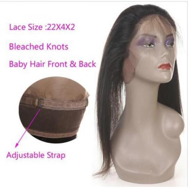 Pre Plucked Peruvian Virgin Hair Straight 360 Lace Frontal Closure Free Shipping #4 image