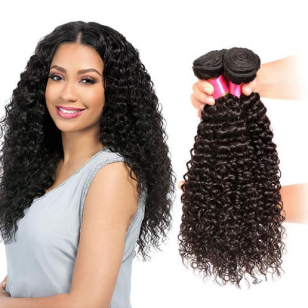 Peruvian Real Remy Virgin Human Hair Weft Weave 7A Kinky Curly 3 Bundles 300g #1 image