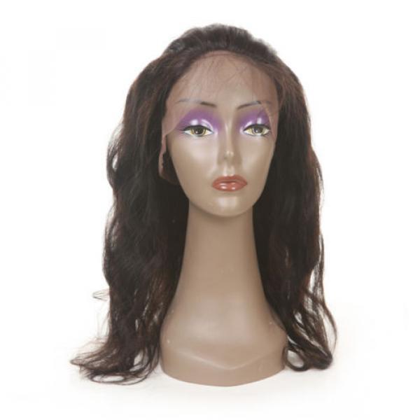 360 Free Part Lace Frontal 100% Peruvian Virgin 8A black remy Human Hair Weave #2 image
