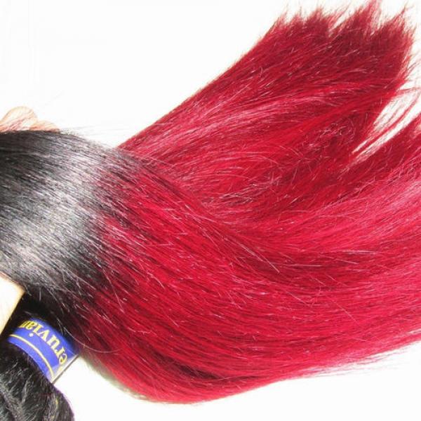 8A Peruvian Virgin Human Hair Extensions Straight 3Bundles 300Grams Color1b/99j #5 image