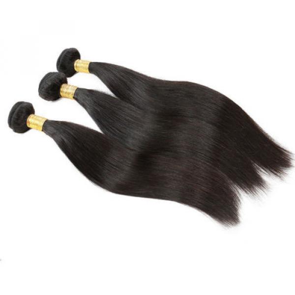7A Peruvian Virgin Hair Staight Human Hair Unprocessed Remy Hair Extension 24&#034; #4 image