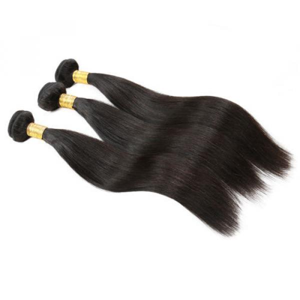 7A Peruvian Virgin Hair Staight Human Hair Unprocessed Remy Hair Extension 24&#034; #5 image