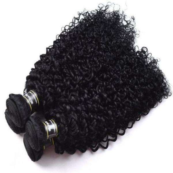 Peruvian Curly Virgin Hair Weave 3 Bundles Human Hair Extension 100%Unprocessed #3 image