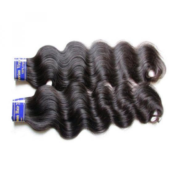 Cheap Peruvian Body Wave Virgin Human Hair Extensions Weaves 4Bundles 400Grams #4 image