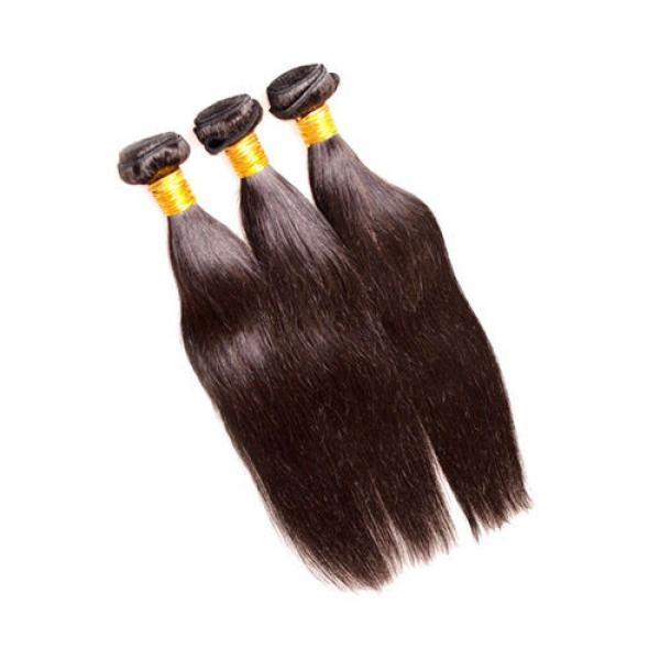 7A Peruvian Virgin Hair Straight 3Bundles 300g lot Natural Black Color No Tangle #2 image
