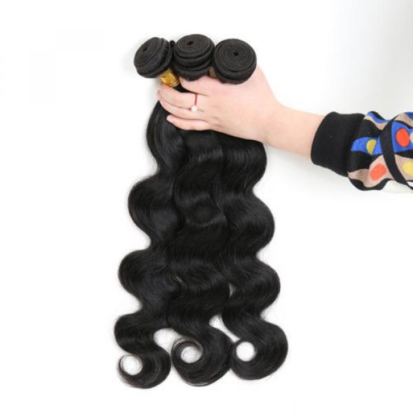 7A Unprocessed Peruvian Virgin Hair Body Wave Weave Remy Hair Extensions 26 inch #5 image