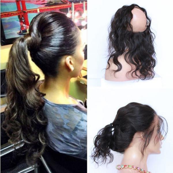 360 Lace Frontal Closure Peruvian Virgin Human Hair Body Wave Free Shipping #1 image