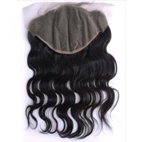 Peruvian Virgin Hair Lace Frontal Closure Body Wave Natural color Bleached knots #5 image