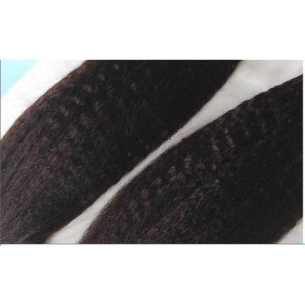 Kinky Straight Virgin Peruvian Bundle remy human hair weft Weave extensions 100g #2 image