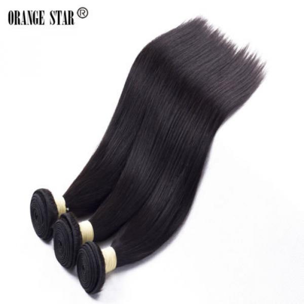 Remy Peruvian Virgin Straight Weave Weft 7A Human Hair Extensions Silky Straight #1 image
